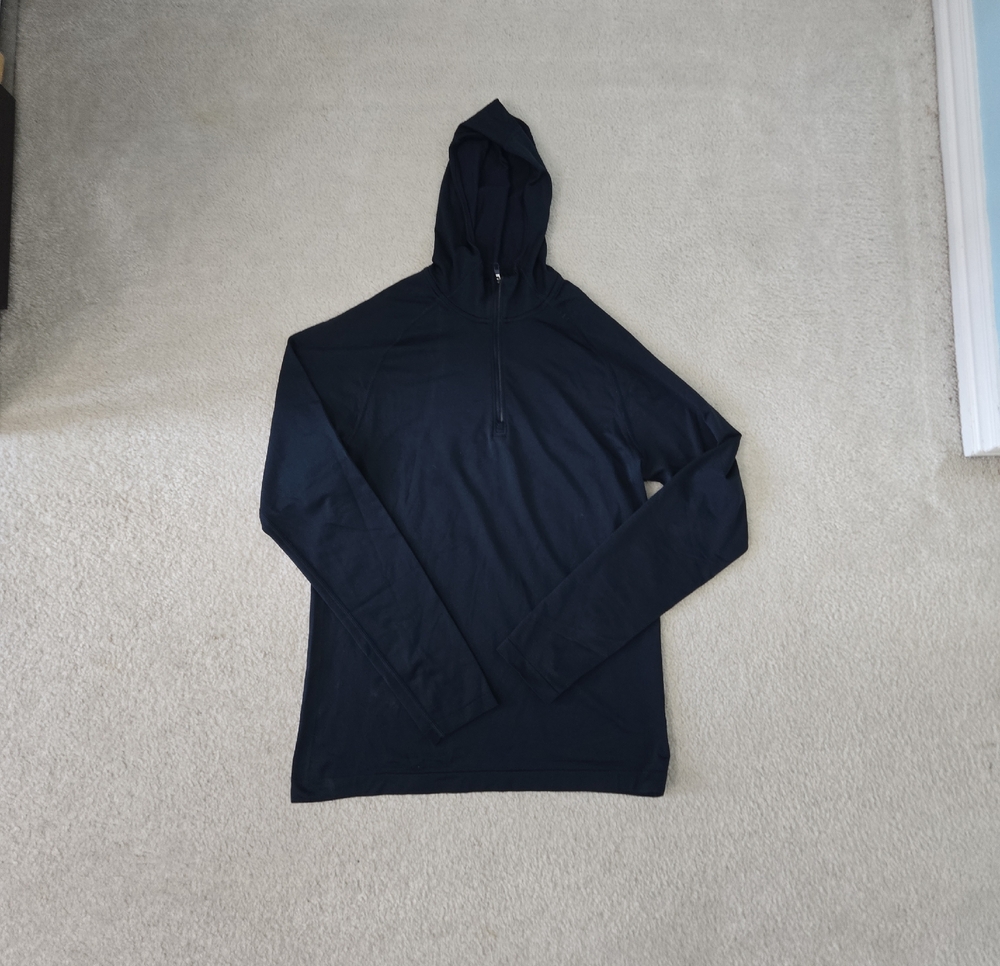 lululemon athletica Navy Half-Zip Hoodie Long Sleeve Pullover